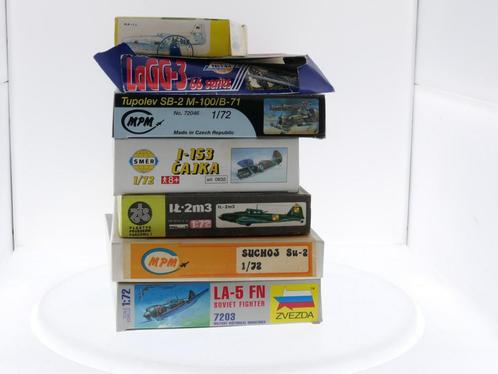 Schaal 1:72 Set van 7 bouwpakketten thema Russische vlieg..., Hobby en Vrije tijd, Modelbouw | Vliegtuigen en Helikopters, Gebruikt