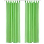 vidaXL Gordijn Appelgroen 140x175 cm (2 stuks), Huis en Inrichting, Stoffering | Gordijnen en Lamellen, Verzenden, Nieuw