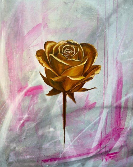 Afonsoul (1992) - THE GOLDEN ROSE - XL, Antiek en Kunst, Kunst | Schilderijen | Modern