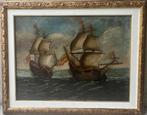 Italiaanse school (XIX) - Velieri in tempesta, Antiek en Kunst