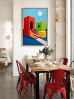 Nelson F. León - El Portal Rojo XL- (NO Reserve), Antiek en Kunst, Kunst | Schilderijen | Modern