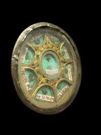 Reliekhouder - Brons, Glas, Textiel - 1850-1900 - Passie van