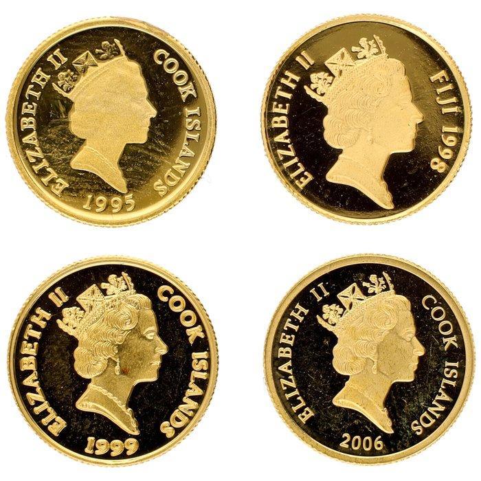 Cookeilanden, Fiji. 1995/2006 - Gouden Munten (4 stuks), Postzegels en Munten, Munten | Europa | Niet-Euromunten