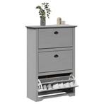 vidaXL Schoenenrek BODO 80x35x118 cm grijs, Verzenden, Nieuw