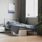 vidaXL Cadre de lit métal avec tête de lit blanc 90x190, Neuf, Verzenden