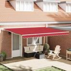 vidaXL Inklapbare Luifel 450 × 350 cm Rood, Tuin en Terras, Zonneschermen, Verzenden, Nieuw