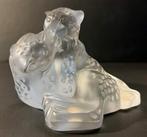 Lalique - René Lalique - sculptuur, Beeld, spelende Welpen -
