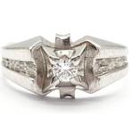 Ring - 18 karaat Witgoud Diamant, Handtassen en Accessoires, Ringen, Nieuw