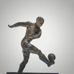 Sculpture, Joueur de Football - 31 cm - Régule, Marbre -