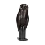 sculptuur, Wise owl - 42 cm - Brons, Marmer