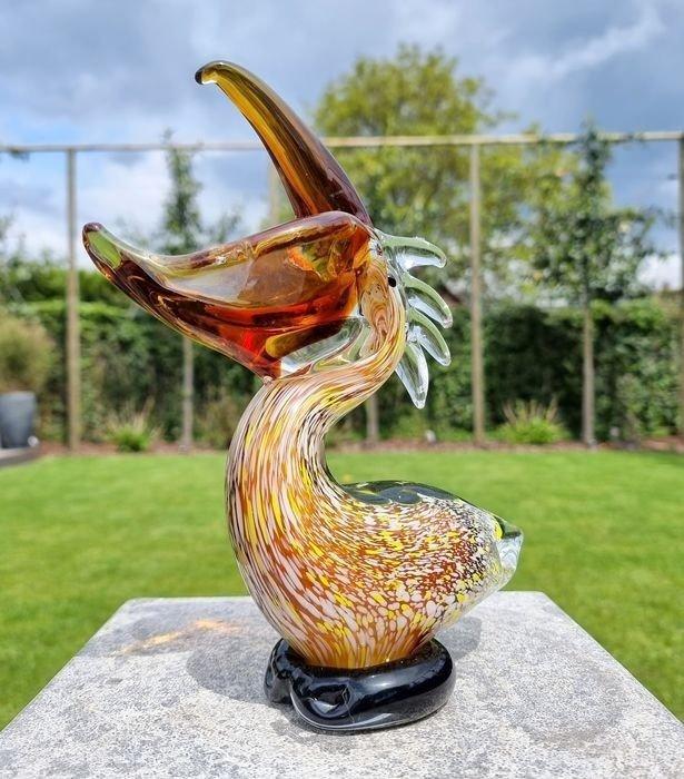 Beeldje - Pelikaan - Glas, Antiquités & Art, Curiosités & Brocante