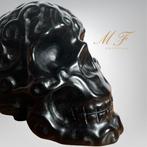 Prachtige schedel en obsidiaan Schedel - Hoogte: 70 mm -