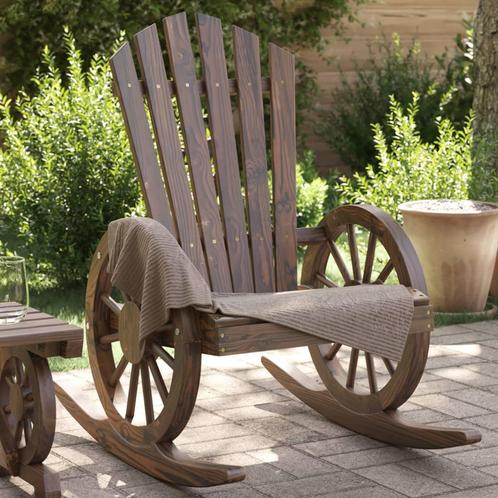 vidaXL Schommelstoel Adirondack massief vurenhout, Tuin en Terras, Tuinstoelen, Nieuw, Verzenden
