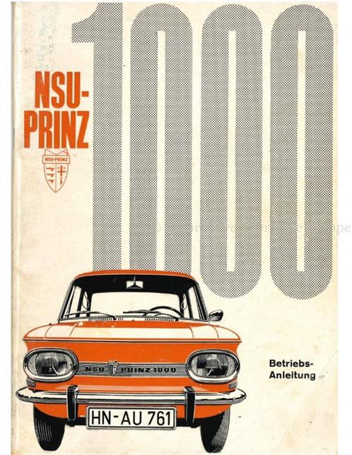 1964 NSU PRINZ 1000 INSTRUCTIEBOEKJE DUITS, Auto diversen, Handleidingen en Instructieboekjes