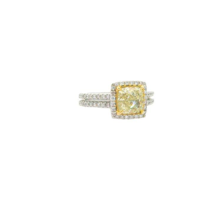 Bague - 18 carats Or blanc - 2.62ct. tw. Diamant (Couleur, Bijoux, Sacs & Beauté, Bagues