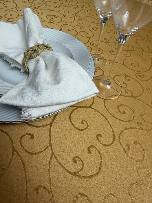 Luxueus Venetiaans San Leucio goud ramages damast tafelkleed, Diversen, Kerst