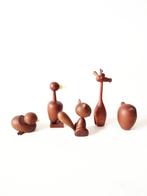 Figuur - Zes vintage houten dieren Royal Pet