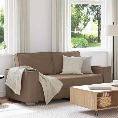 vidaXL Loveseat Bank 180 cm met kussen Cappuccino Kunstleer, Huis en Inrichting, Zetels | Zetels, Nieuw, Verzenden