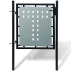 vidaXL Zwarte enkele deur schuttingpoort 100x75 cm, Tuin en Terras, Verzenden, Nieuw