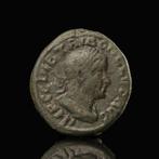 Oud-Romeins Brons Historische munt van keizer Trebonianus