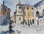 Azi - Piazza dellOrologio Tivoli Italia, Antiek en Kunst, Kunst | Schilderijen | Modern