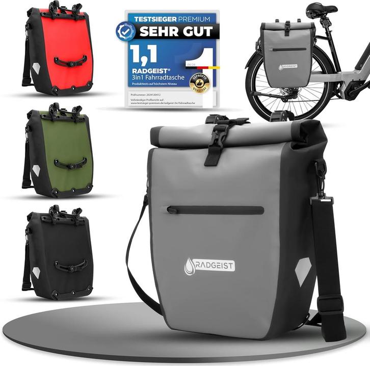 2dekans | RADGEIST fietstas voor fietsdrager - fietstas voor, Fietsen en Brommers, Fietsaccessoires | Fietstassen, Ophalen of Verzenden