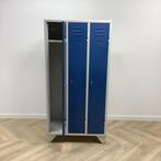 Tweedehands Garderobe/lockerkast 3 deurs, met hang en leg, Gebruikt, Metaal
