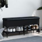 vidaXL Schoenenbank 102x32x45 cm bewerkt hout zwart, Verzenden, Nieuw