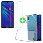 Huawei Y6 2019 Transparant TPU Hoesje + Screen Protector, Verzenden