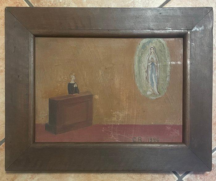 Votiefgeschenk - Hout - 1920-1930 - Mariaverschijning, Antiek en Kunst, Kunst | Niet-Westerse kunst