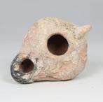 Levant Terracotta Olielamp, type Apamea (Zonder, Antiek en Kunst