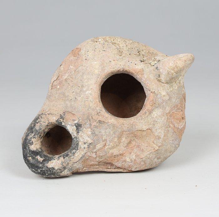 Levant Terracotta Olielamp, type Apamea (Zonder, Antiek en Kunst, Antiek | Overige Antiek