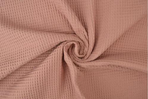 10 meter wafelstof - Oud roze - 150cm breed, Hobby en Vrije tijd, Stoffen en Lappen, 120 cm of meer, 200 cm of meer, Overige kleuren