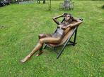 Beeld, XXL Bronze: Sunbathing Lady 170cm - 0 cm - Brons
