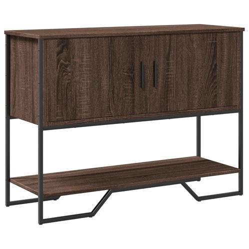 vidaXL Wandtafel 100x35x74,5 cm bewerkt hout bruin, Huis en Inrichting, Tafels | Bijzettafels, Nieuw, Verzenden