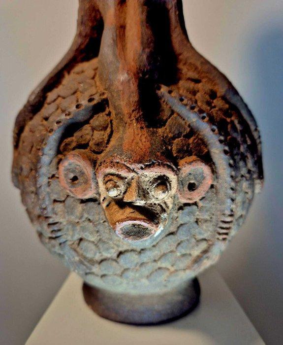 Plengoffer vaas - Terracotta, Textiel - Prachtige vaas, Antiek en Kunst, Kunst | Niet-Westerse kunst