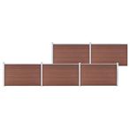 vidaXL Schutting 872x106 cm HKC bruin, Verzenden, Nieuw