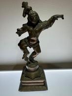 Dansende Krishna - Gepatineerd brons - India - tweede helft