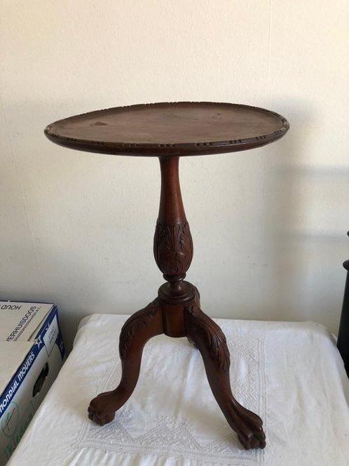 Bijzettafel - Mahonie - Chippendale wijn tafel, Antiek en Kunst, Antiek | Overige Antiek