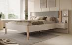 Meubella | Tweepersoonsbed Beige | 160x200 | Modern, Verzenden, Nieuw