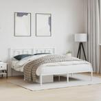 vidaXL Bedframe met hoofdbord metaal wit 160x200 cm, Huis en Inrichting, Slaapkamer | Bedden, Verzenden, Nieuw