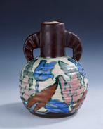 Bergen Plateel - C.M. Bergen - Vaas - Polychrome Art Deco, Antiek en Kunst