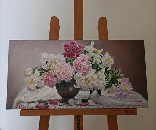 Filippo Stivaletta (1950) - Fiori, Antiek en Kunst, Kunst | Schilderijen | Klassiek