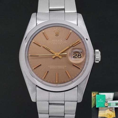 Rolex Oyster Perpetual Date 34 1500 uit 1970, Handtassen en Accessoires, Horloges | Antiek, Verzenden