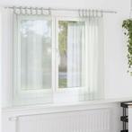 vidaXL Gordijnen voile met lussen 2 st 140x175 cm lichtgrijs, Huis en Inrichting, Stoffering | Gordijnen en Lamellen, Verzenden