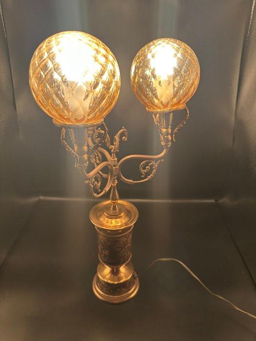 Lamp - Tafellamp met drie lichtpunten, met de hand gemaakt, Antiquités & Art, Curiosités & Brocante