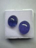 Set van 2 cabochons van Tanzaniet 9,57ct Cabochons- 1.91 g -, Verzamelen, Mineralen en Fossielen