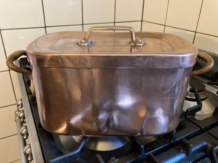 Pan - Koper - braisière daubière, Antiek en Kunst, Antiek | Keukengerei