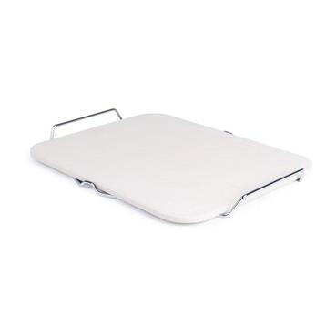 Pizzasteen rechthoekig met metalen houder | 38(b)x30,5(d)cm, Verzenden