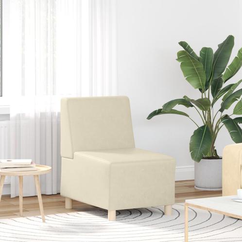 vidaXL Sofa Stoel Crème 55 x 74 x 82 cm Kunstleer, Huis en Inrichting, Zetels | Zetels, Nieuw, Verzenden